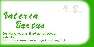 valeria bartus business card